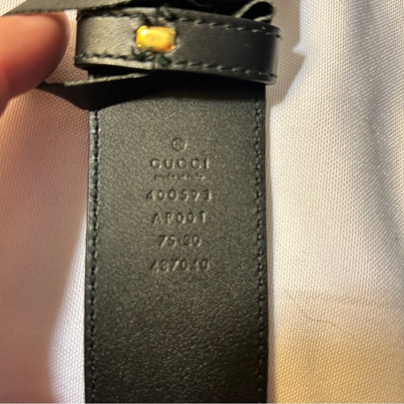 Gucci Black Belt with Gold GG Buckle main image 10